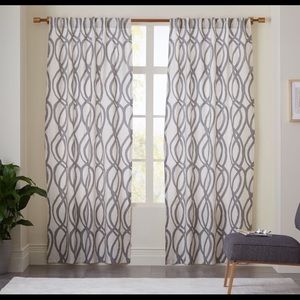 West Elm Scribble curtain panels (set of two)